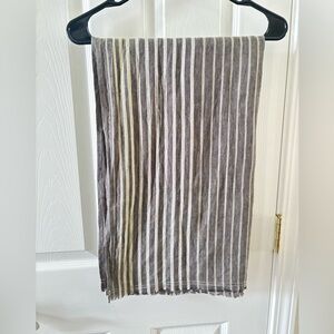 Flax brand linen scarf in neutral tones approx 54x72